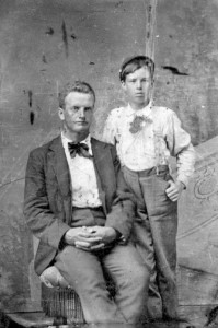 John Wesley Morton (left) tintype