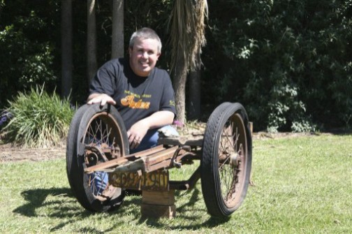 Terry Dalton with Burt's Trailer